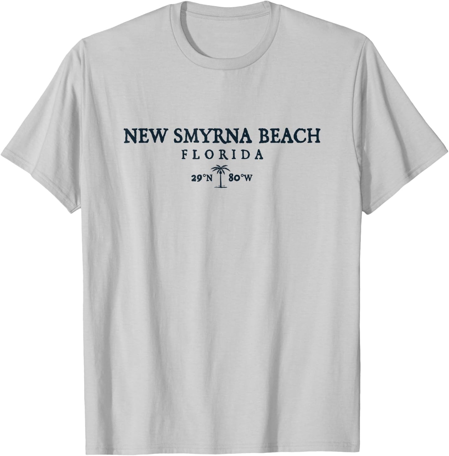 New Smyrna Beach Florida Palm Tree Surf Beach Gift Women T-Shirt - T-Shirt | Ash