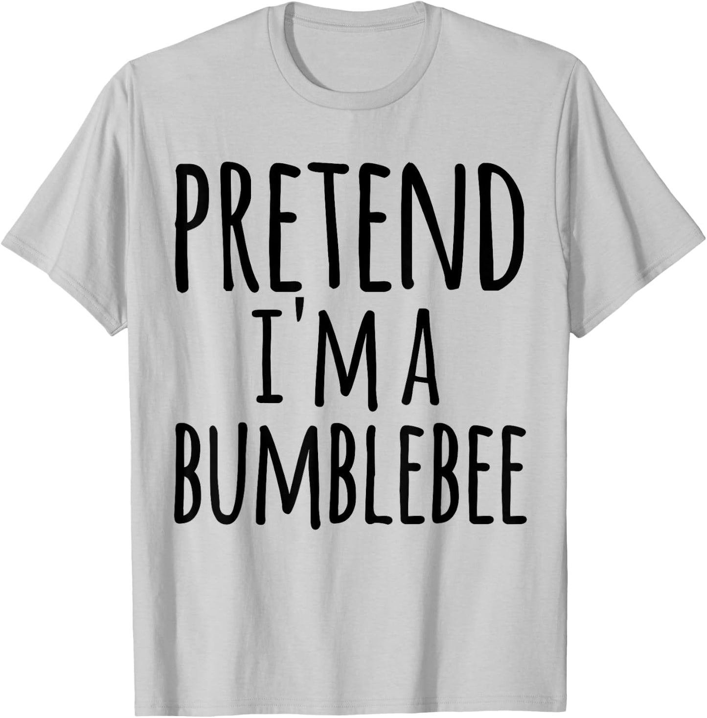 Funny Easy Lazy Halloween PRETEND I'M A BUMBLEBEE Costume T-Shirt - T-Shirt | Ash