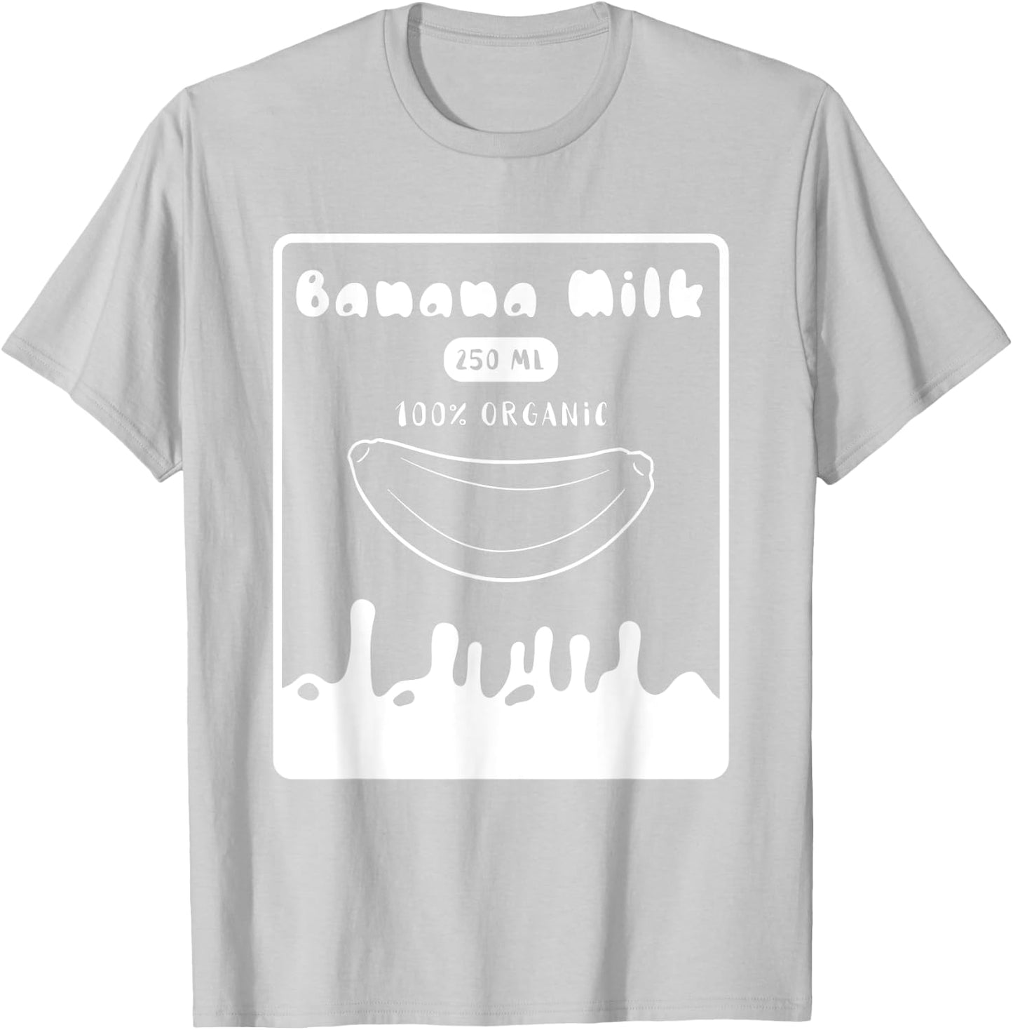Kawaii Banana Milk Milky Vaporwave Japanese Banana Milkshake T-Shirt - T-Shirt | Ash
