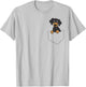 Cute Dachshund In Pocket Dog In Pocket Funny Dachshund T-Shirt - T-Shirt | Ash