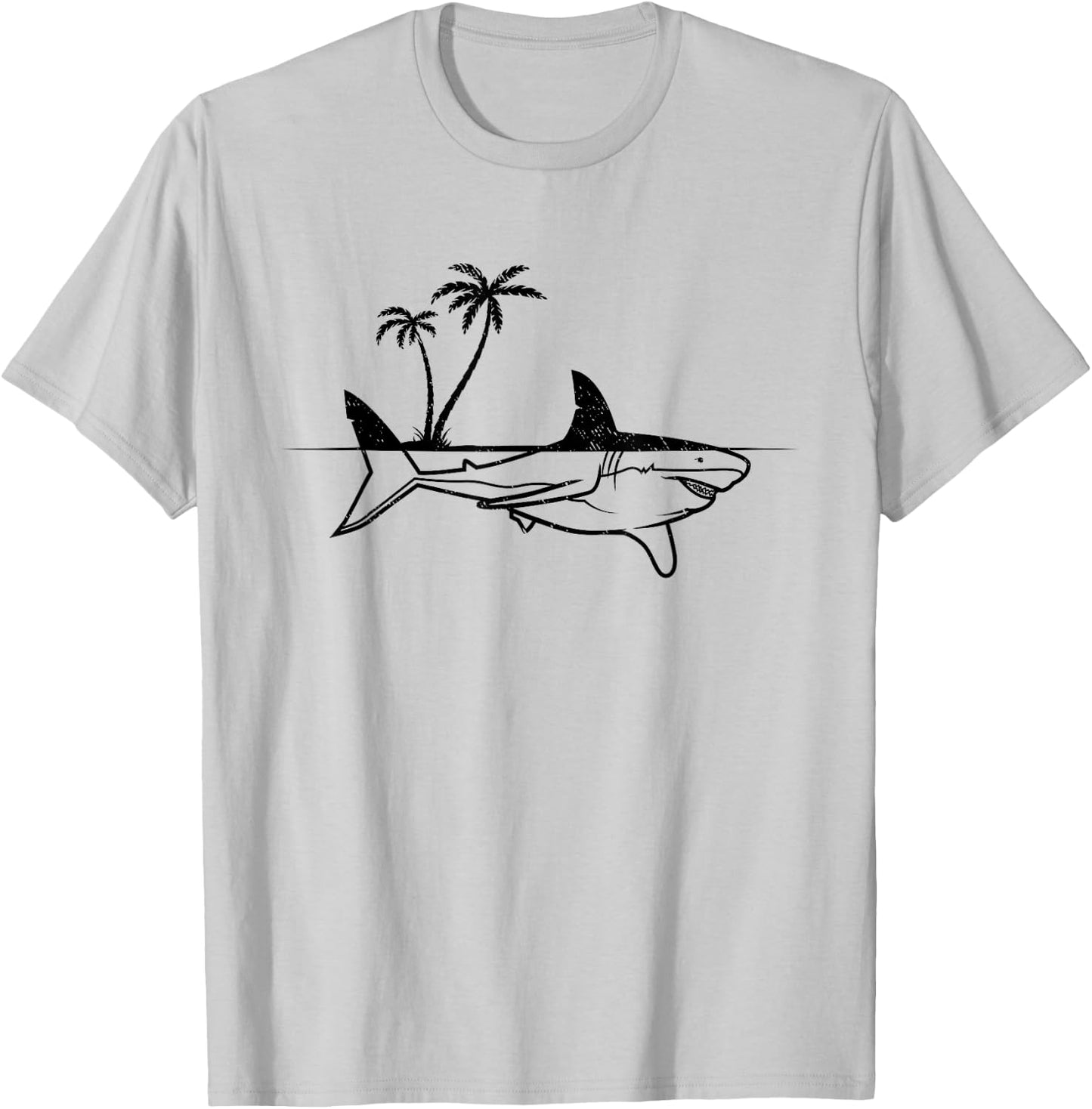 Shark Sharkfish Great White Shark T-Shirt - T-Shirt | Ash