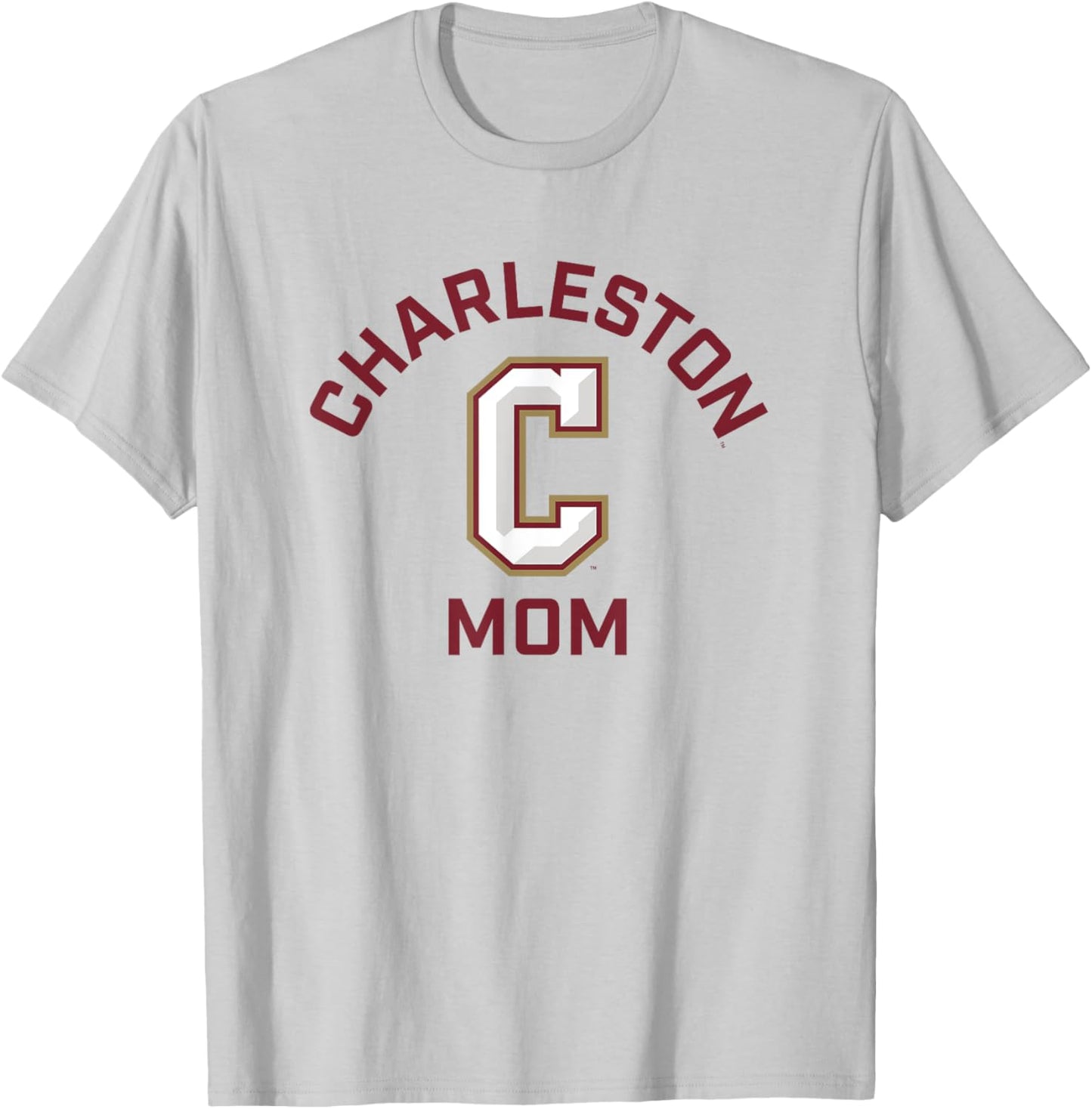 College of Charleston Cougars Arched Mom T-Shirt - T-Shirt | Ash