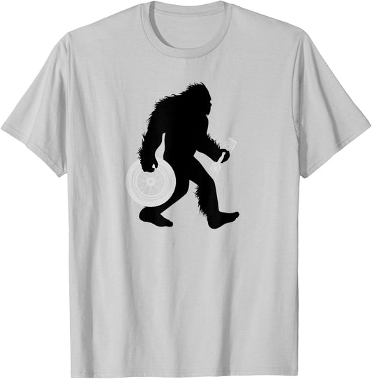 Bigfoot Mechanic Sasquatch Tire Technician T-Shirt - T-Shirt | Ash