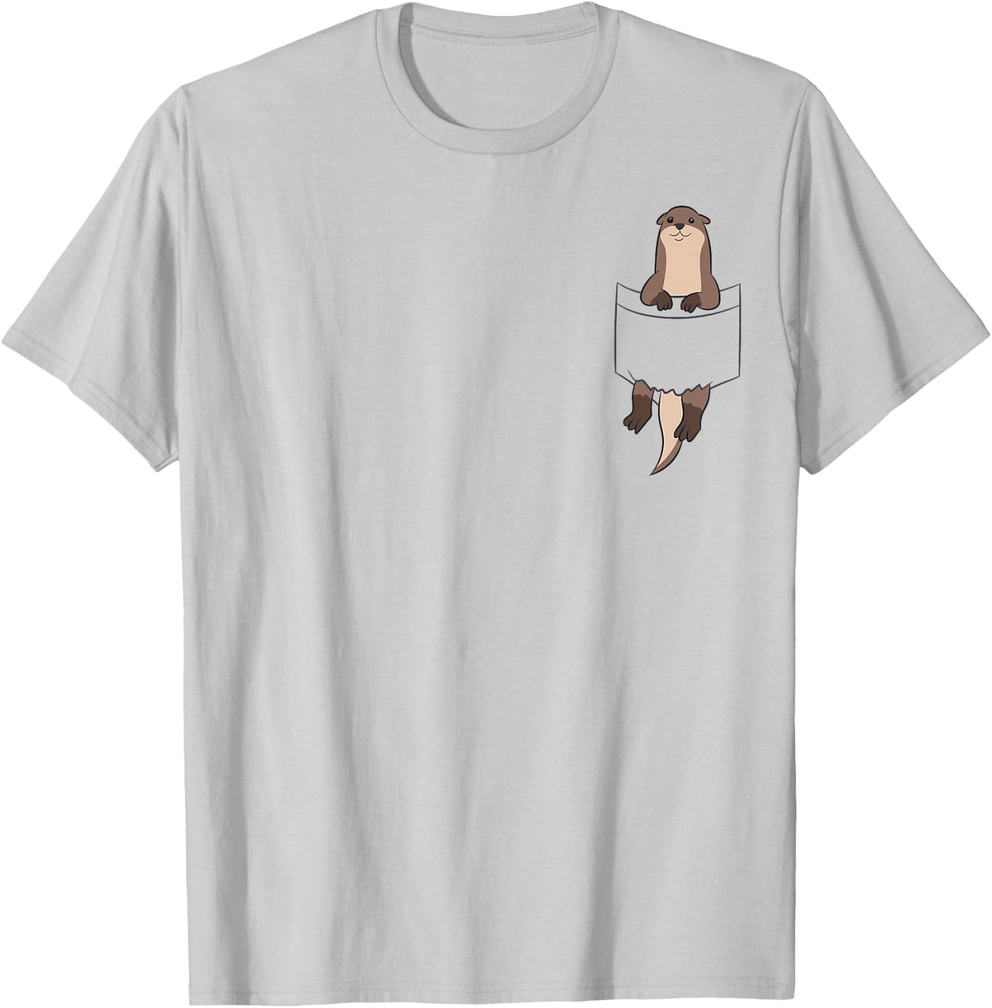 Sea in The Pocket Men Women Kids Otters Pocket Sea Otter T-Shirt - T-Shirt | Ash