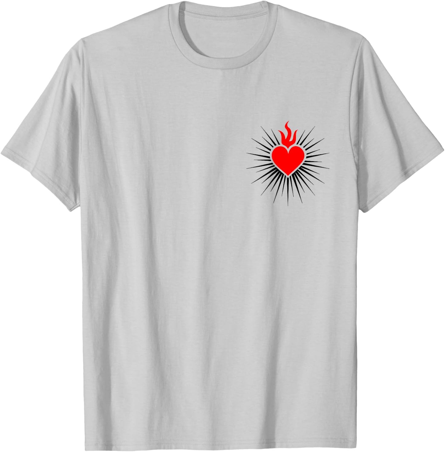 Sacred Heart Love Jesus Christ God Christian Church Religion T-Shirt - T-Shirt | Ash