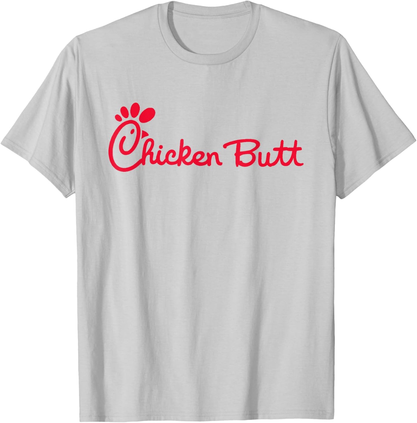 Casual Biscuits Chicken Butt - -Adults, Kids - White - Short Sleeve - Cotton 60%, Polyester 40% T-Shirt - T-Shirt | Ash