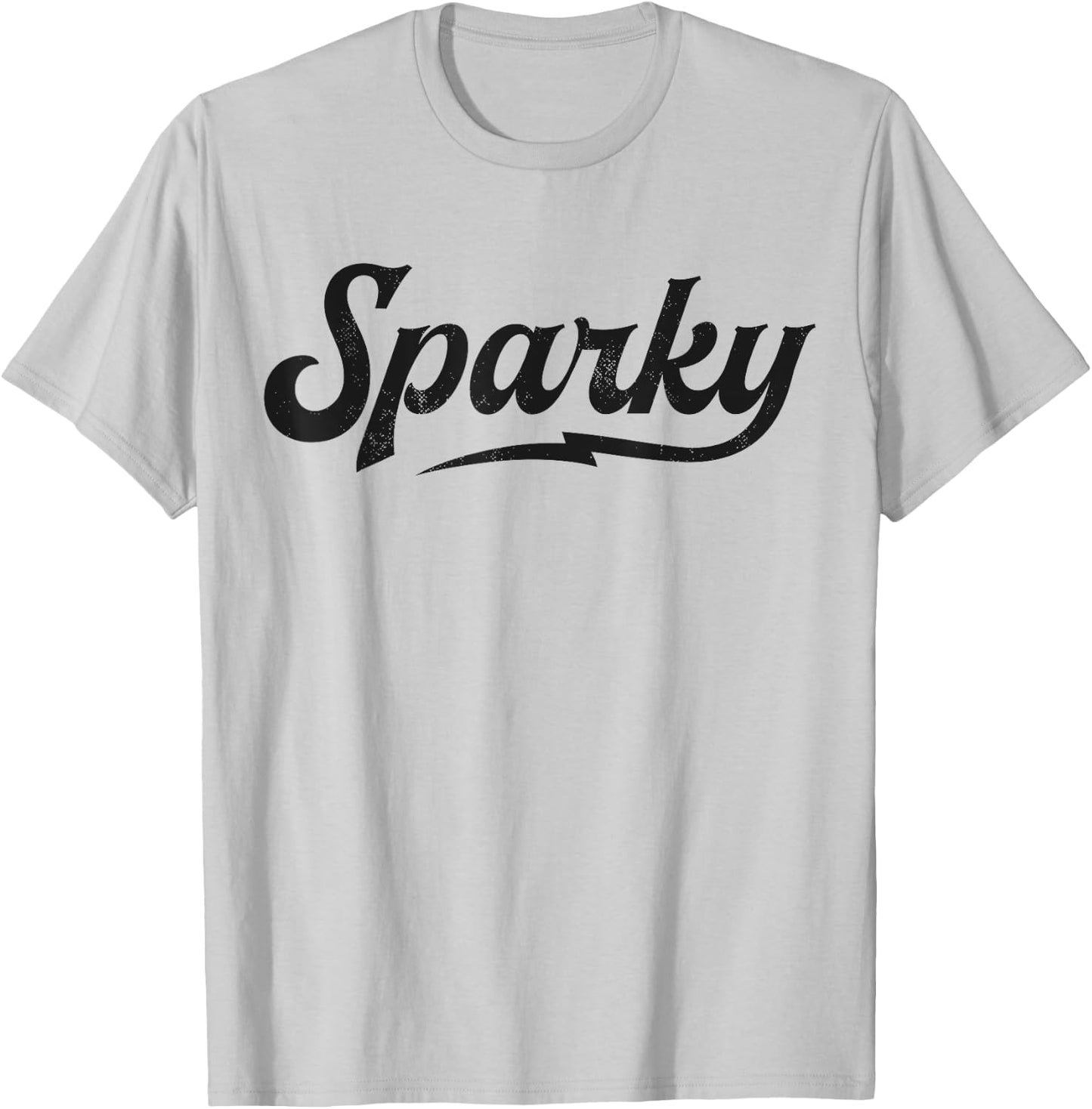 Sparky Electrician Funny Lineman Dad Retro Vintage Novelty T-Shirt - T-Shirt | Ash