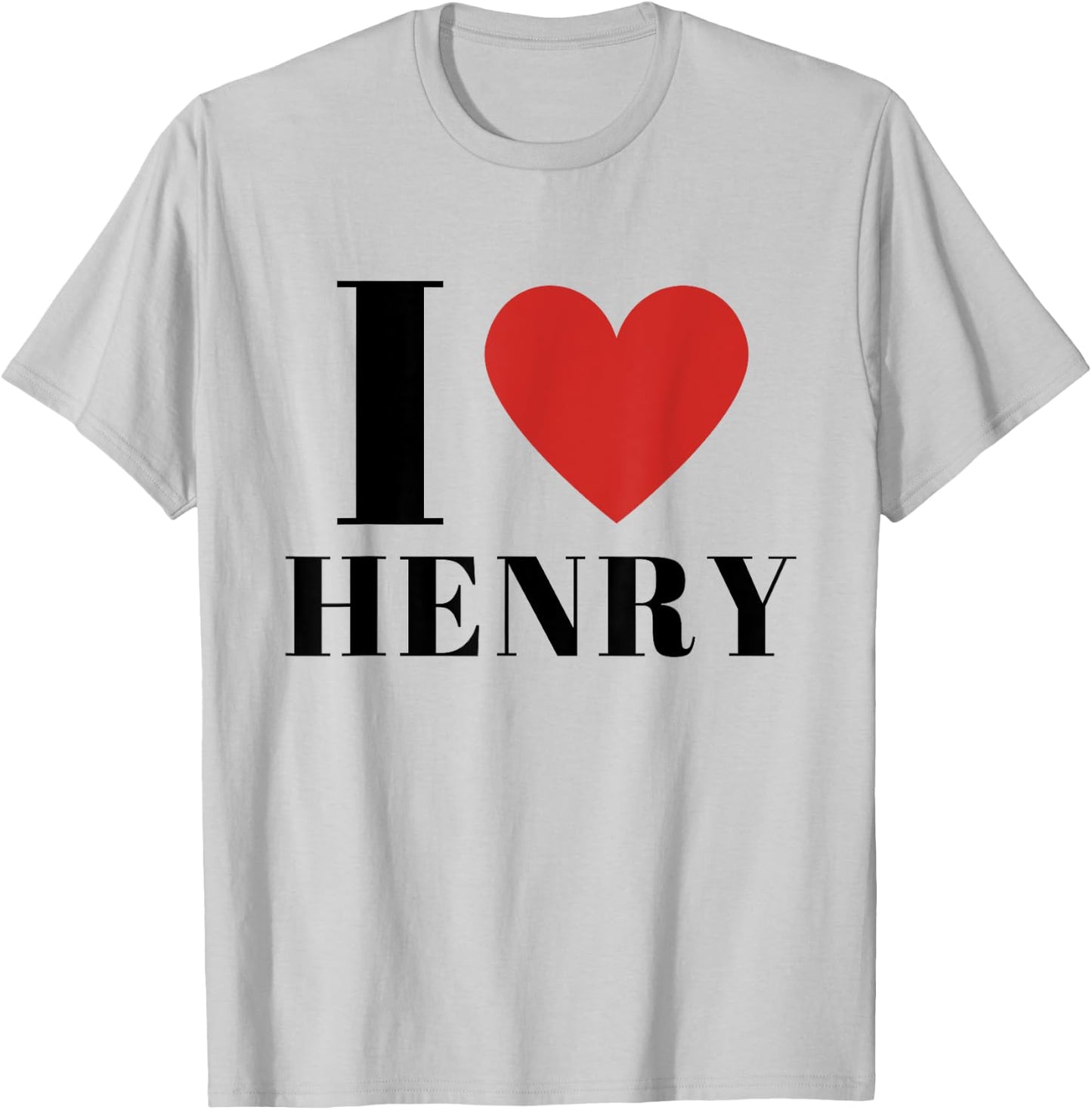 I Heart HENRY CUSTOM NAMED I Love Personalized HENRY Heart Family Lover First Name HENRY Gifts -Adults Kids White Short Sleeve Classic Fit Cotton 60% Polyester 40% Small T-Shirt - T-Shirt | Ash