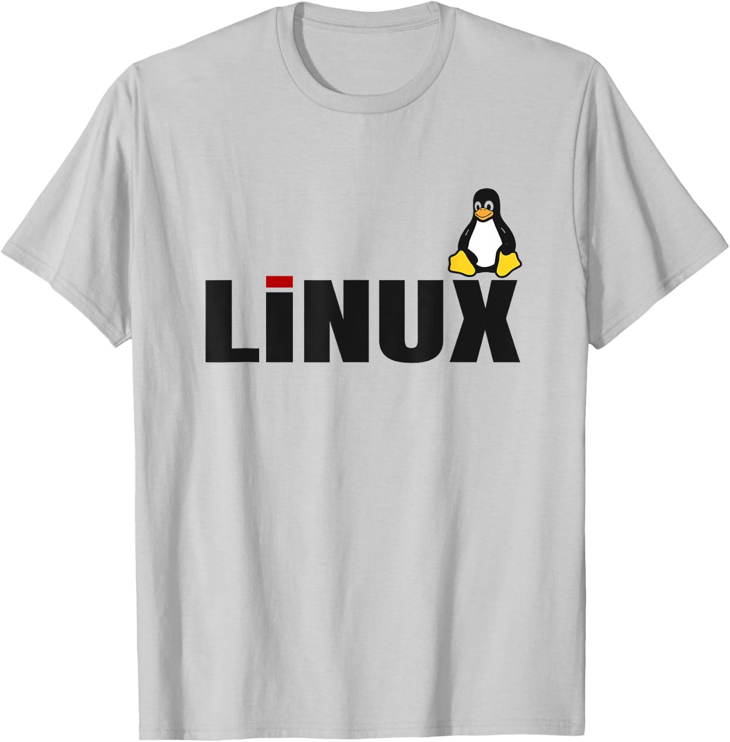 Linux Tux lover tagline and Penguin Logo Open Source Os T-Shirt - T-Shirt | Ash