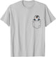 Penguin Lovers Cute Funny Penguin In Pocket , Small, Grey T-Shirt - T-Shirt | Ash