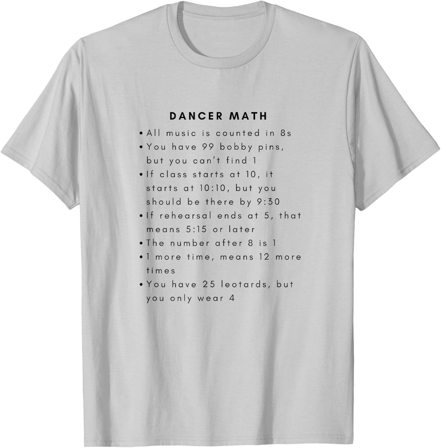 Funny DANCER MATH Ballet Ballerina Dance Graphic T-Shirt - T-Shirt | Ash