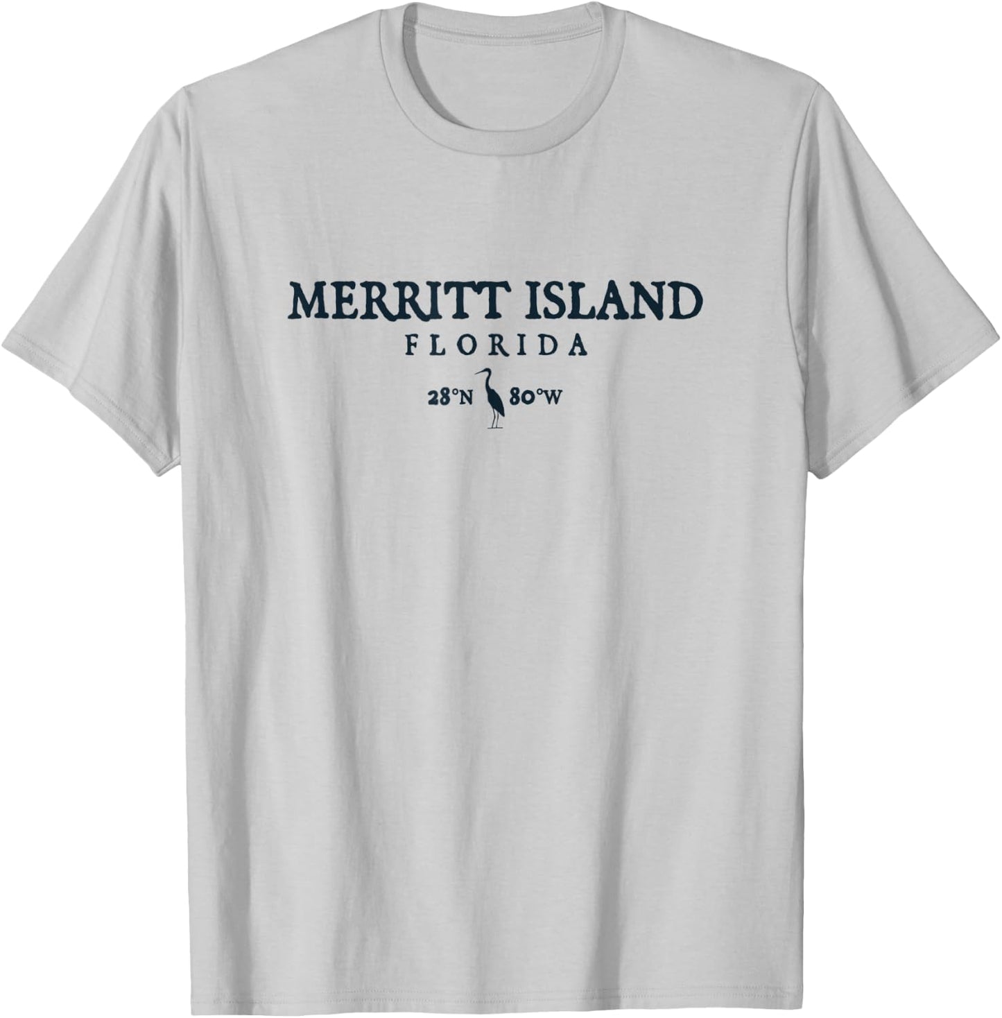 Merritt Island Florida Palm Tree Surf Beach Gift Men Women T-Shirt - T-Shirt | Ash
