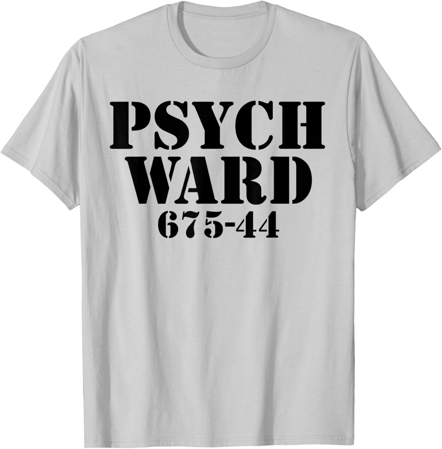 Funny Easy Lazy Halloween Psych Ward Prison Costume Outfit T-Shirt - T-Shirt | Ash