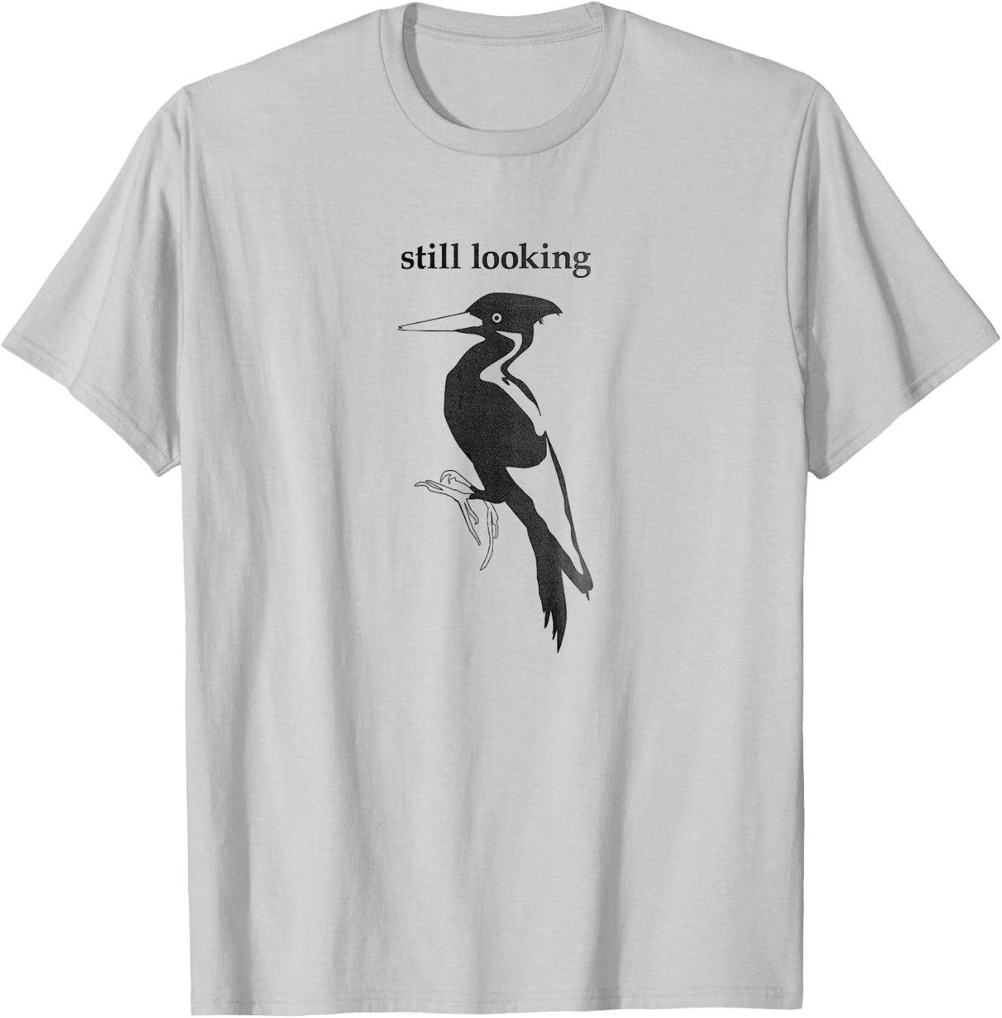 Ivory-Billed Woodpecker Extinct Bird Birdwatching T-Shirt - T-Shirt | Ash