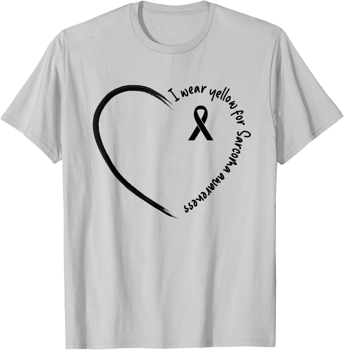I Wear Yellow For Sarcoma Awareness Shirts T-Shirt - T-Shirt | Ash