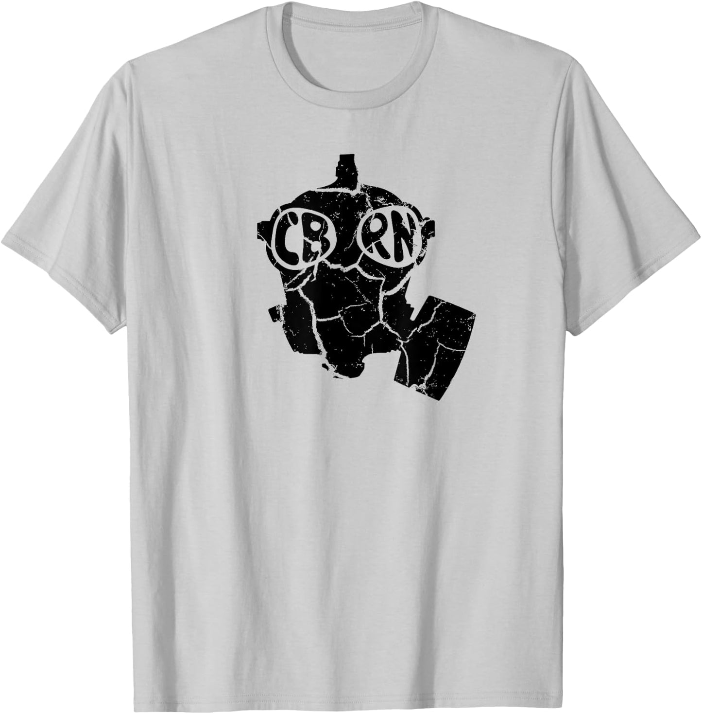 CBRN Gas Mask Army NBC MOPP Gear Military Survival Prepper T-Shirt - T-Shirt | Ash