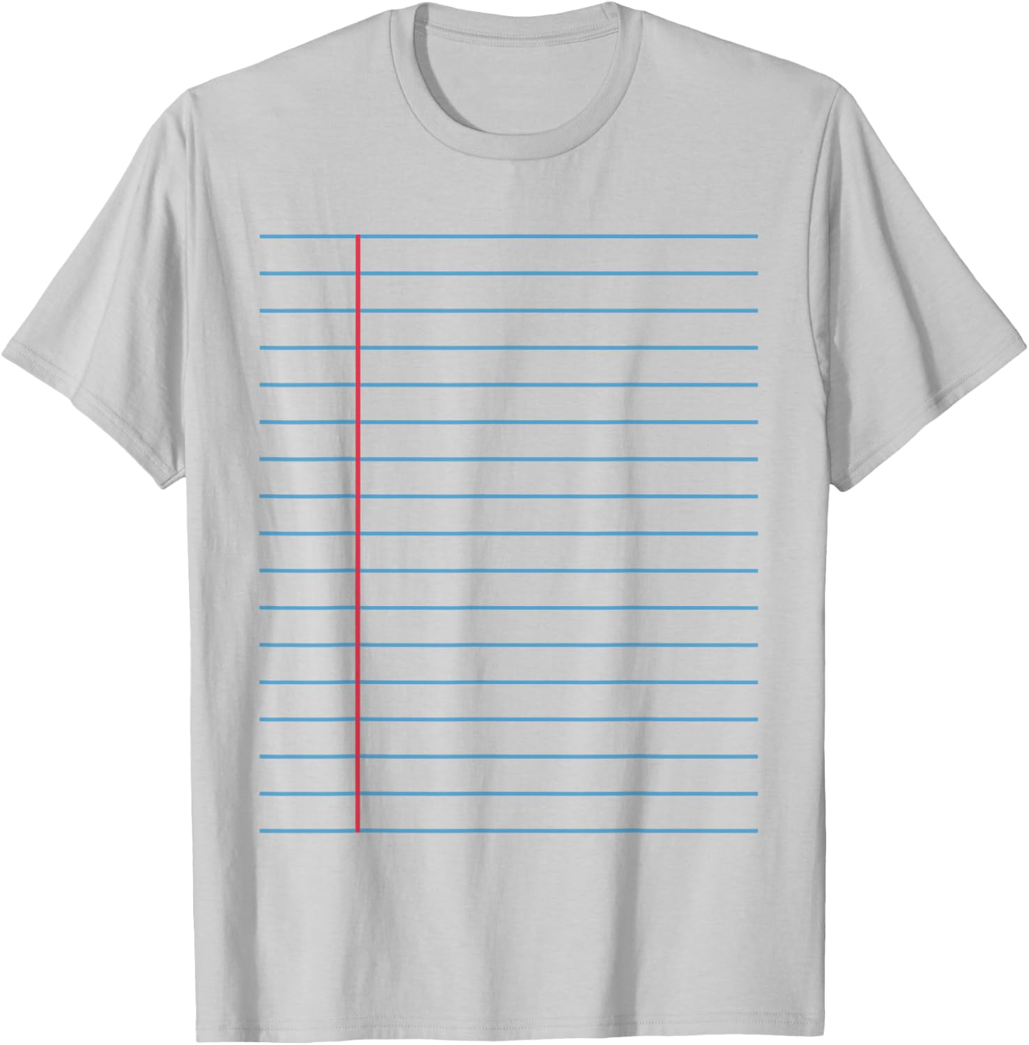 College Ruled Lined Paper Student Teacher Professor Costume T-Shirt - T-Shirt | Ash