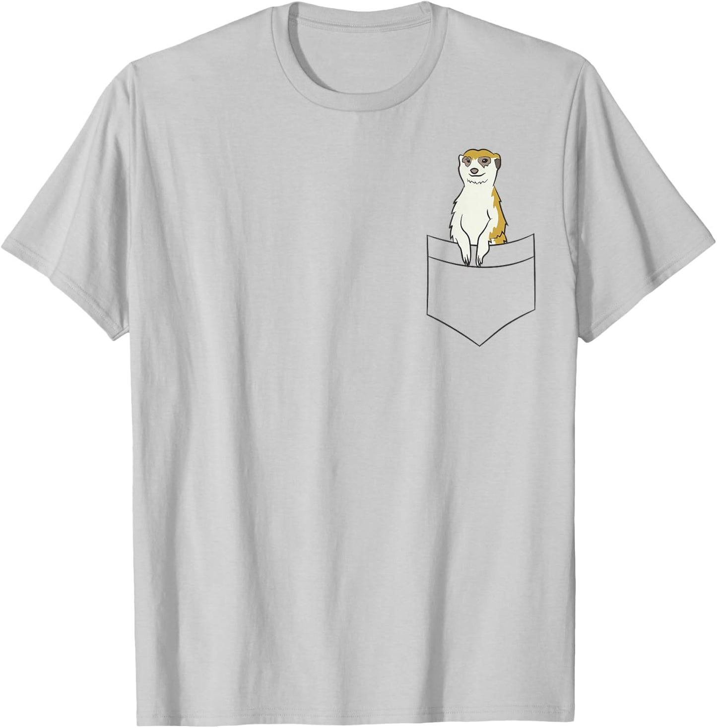 Funny Pocket Meerkat Funny Meerkat In A Pocket T-Shirt - T-Shirt | Ash