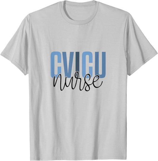 CVICU Nurse Cardiac Anatomy Cardiology Heart ICU T-Shirt - T-Shirt | Ash