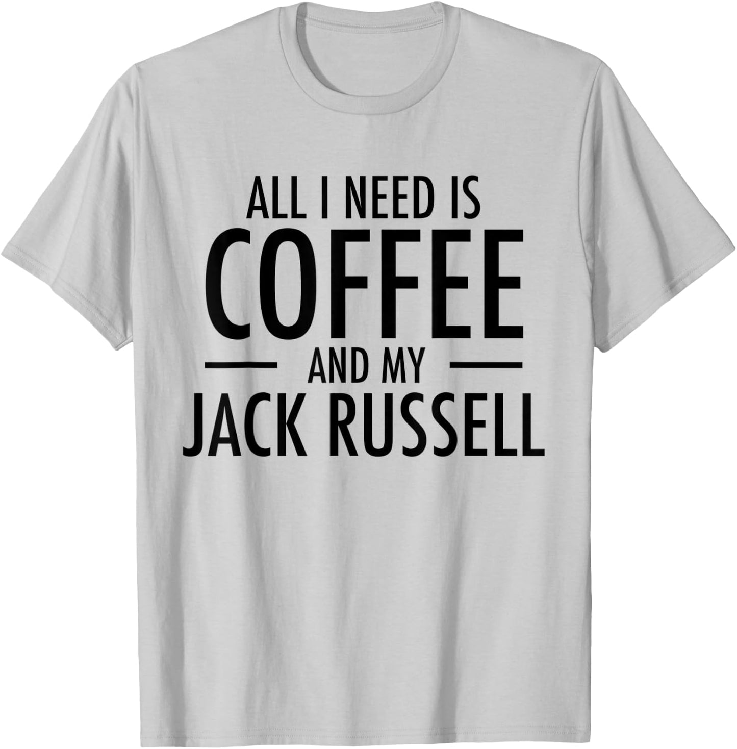 Coffee and Jack Russell Mom Dad Dog Gift Jack Russells Women Kids T-Shirt - T-Shirt | Ash