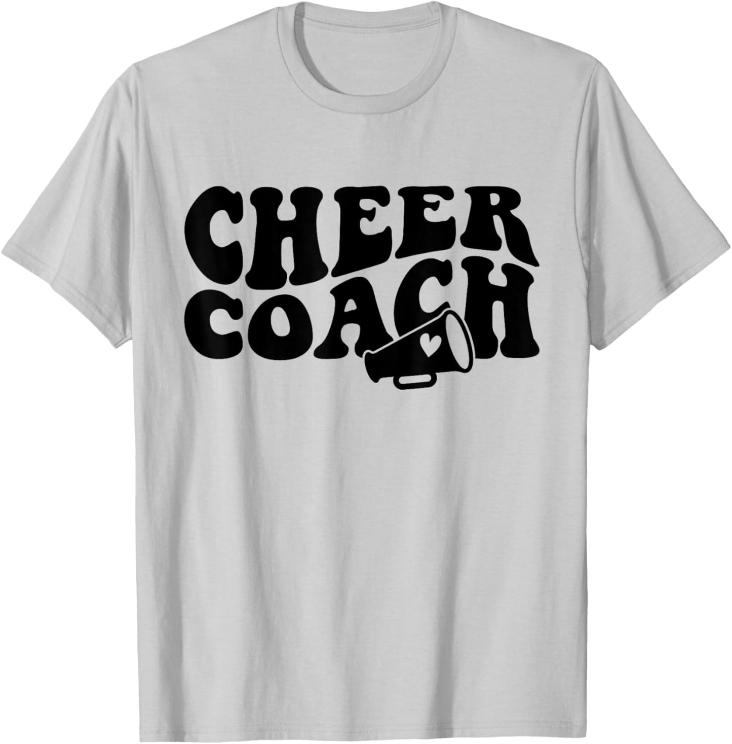 Cheer Coach Funny Design Cute Cheer Coach Cool Coaching T-Shirt - T-Shirt | Ash
