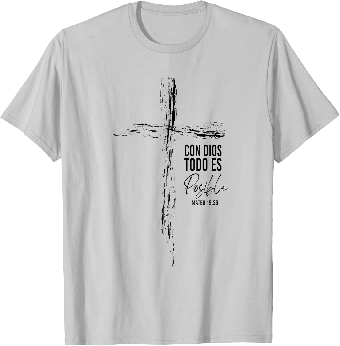 Regalos Cristianos Frases Hombre Él Español Textos Biblicos T-Shirt - T-Shirt | Ash