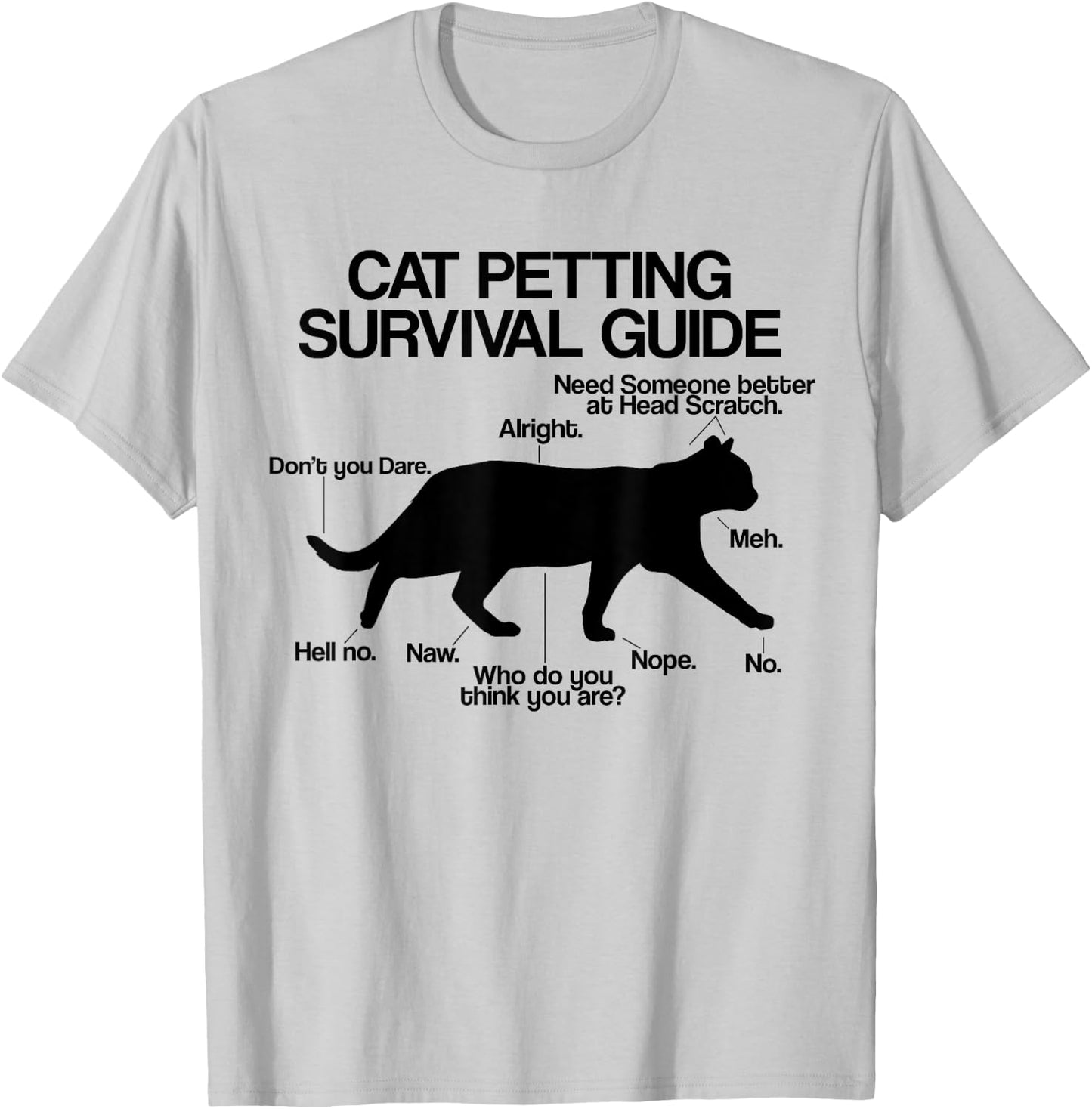 Funny Saying Cat Owner Petting Guide Cat Lover Gift Women T-Shirt - T-Shirt | Ash