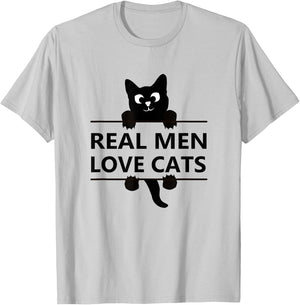 Cats Real Men Love and have Cats cat lover gift T-Shirt - T-Shirt | Ash