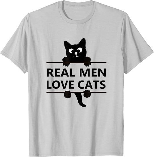 Cats Real Men Love and have Cats cat lover gift T-Shirt - T-Shirt | Ash