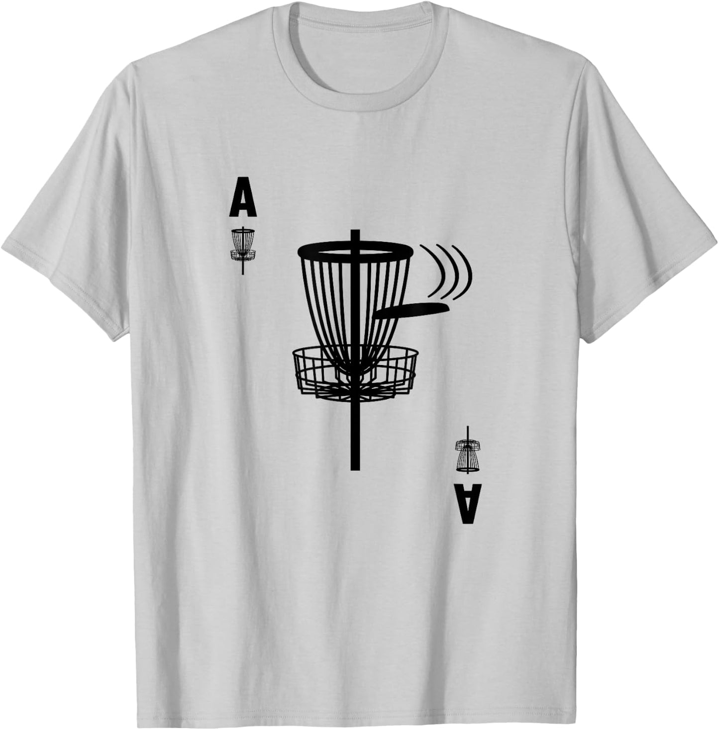 Frisbee Golf Hole In One Ace Card Funny Disc Golf T-Shirt - T-Shirt | Ash