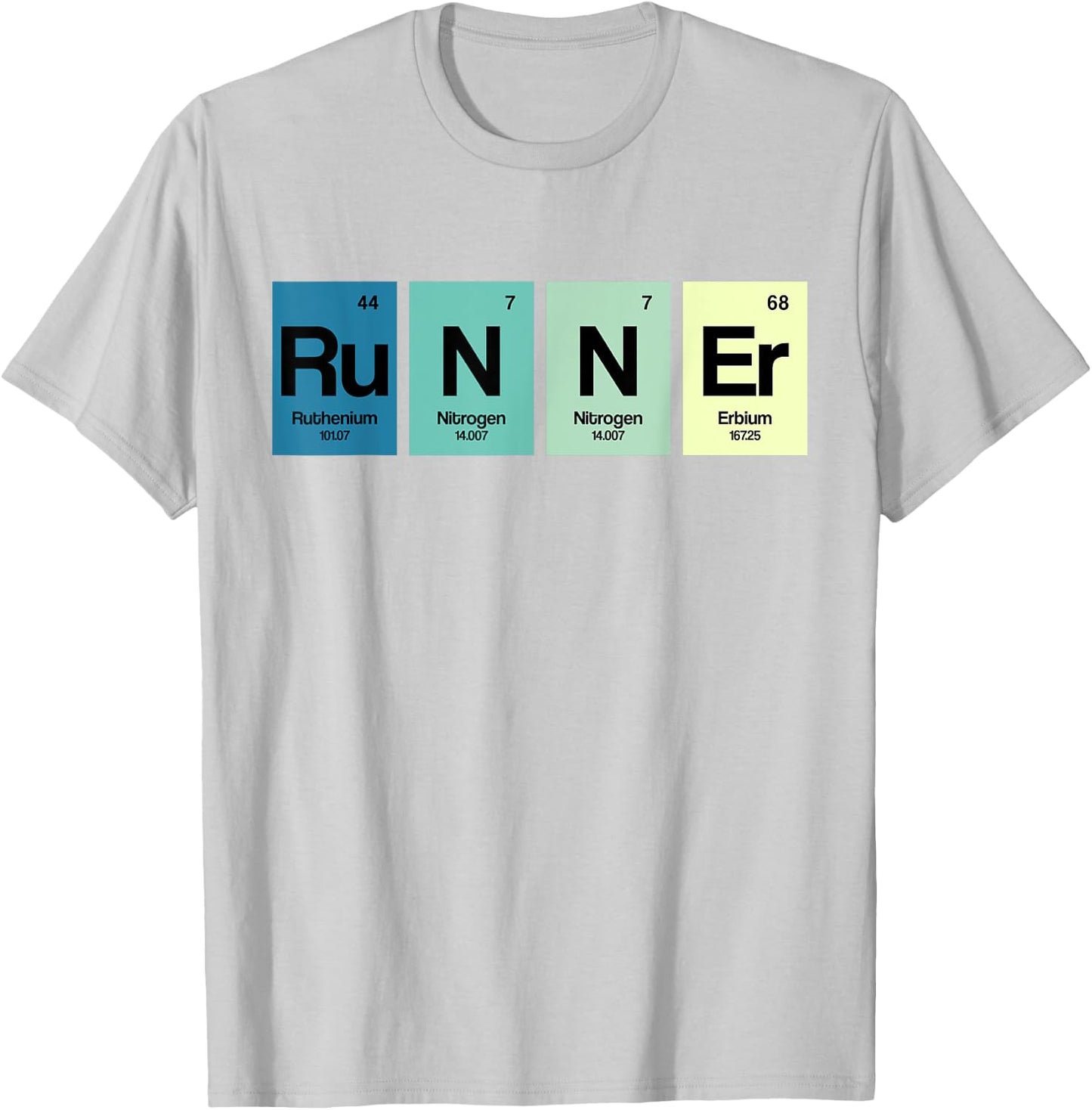 Runner Periodic Table Funy Marathon Runners Science Gift T-Shirt - T-Shirt | Ash