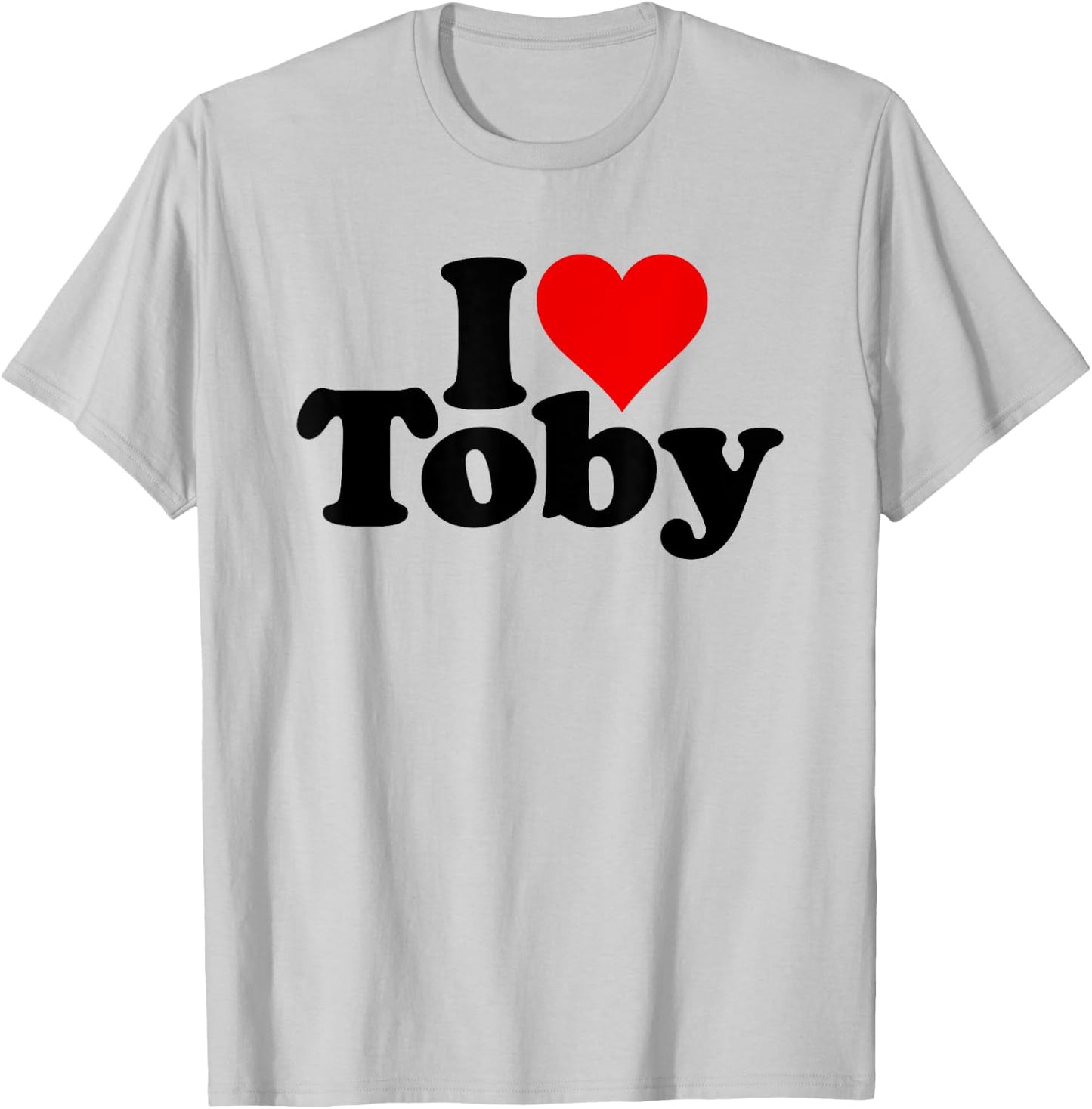 I Love Heart Toby Tobias T-Shirt - T-Shirt | Ash