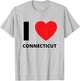 I Love Connecticut Heart CT - Travel Tourist T-Shirt - T-Shirt | Ash