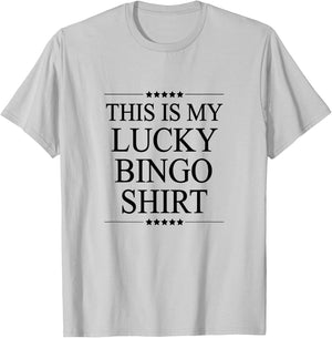 This is My Lucky Bingo Shirt Funny Gift Graphic T-Shirt - T-Shirt | Ash