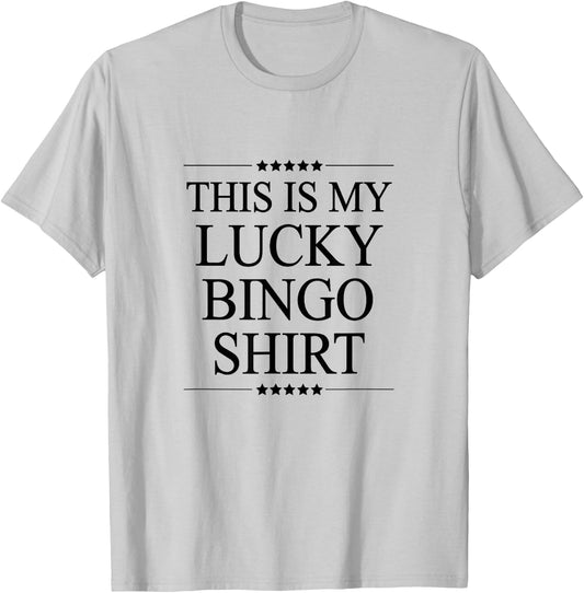 This is My Lucky Bingo Shirt Funny Gift Graphic T-Shirt - T-Shirt | Ash
