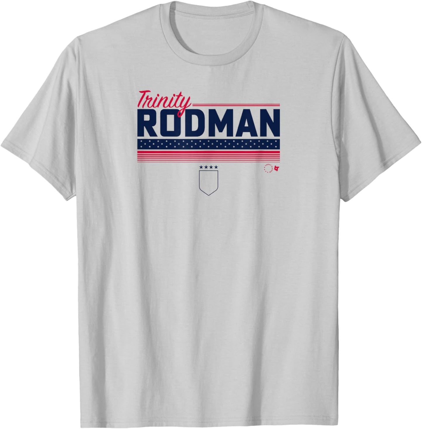 Trinity Rodman Stripe USWNTPA - USA Soccer T-Shirt - T-Shirt | Ash