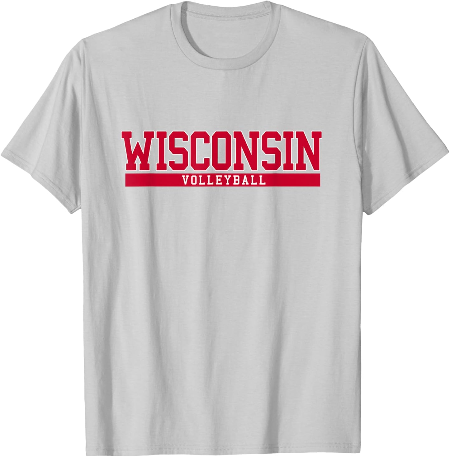 Wisconsin Volleyball T-Shirt - T-Shirt | Ash