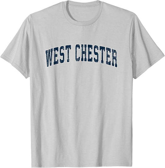 West Chester Pennsylvania PA Vintage Sports Design Navy Desi T-Shirt - T-Shirt | Ash