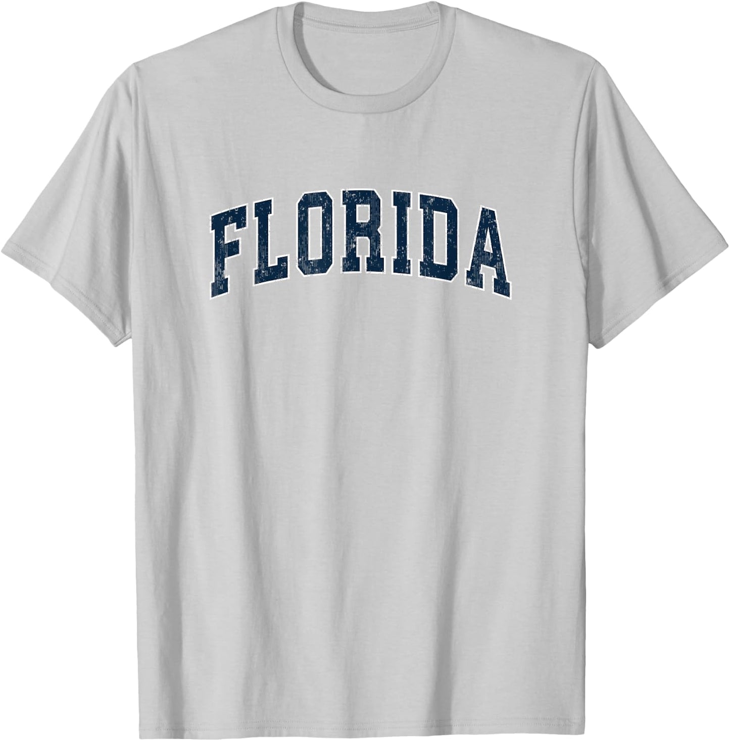 Florida FL Vintage Sports Design Navy Design T-Shirt - T-Shirt | Ash