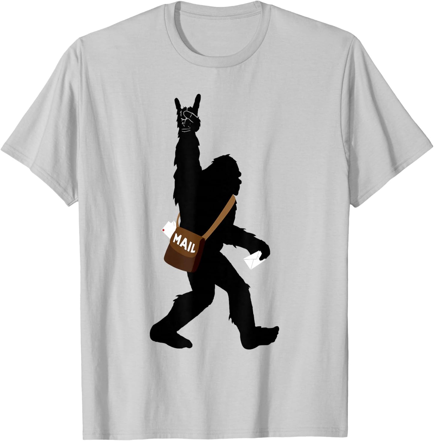 Funny Bigfoot Rock and Roll Rock On for US Postal Workers T-Shirt - T-Shirt | Ash