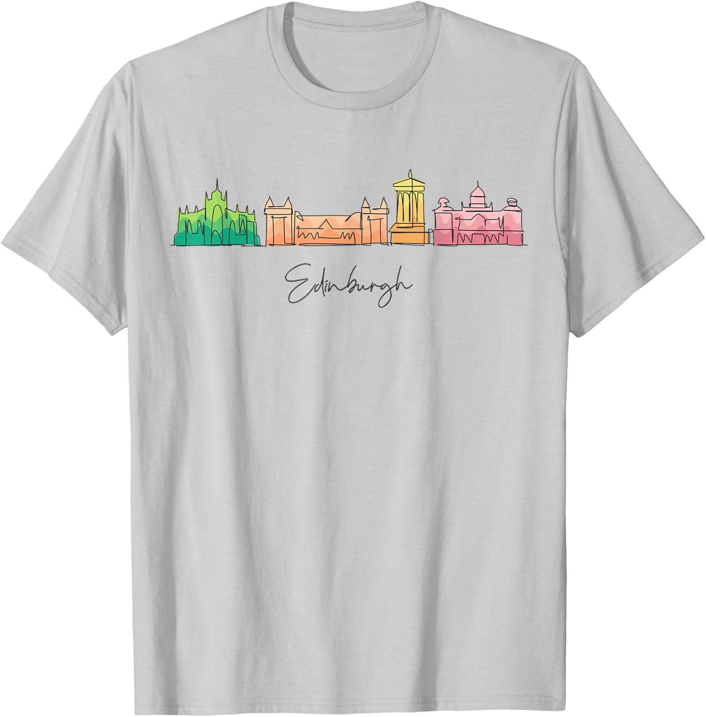 Travel Europe Scotland Edinburgh United Kingdom Vacation T-Shirt - T-Shirt | Ash