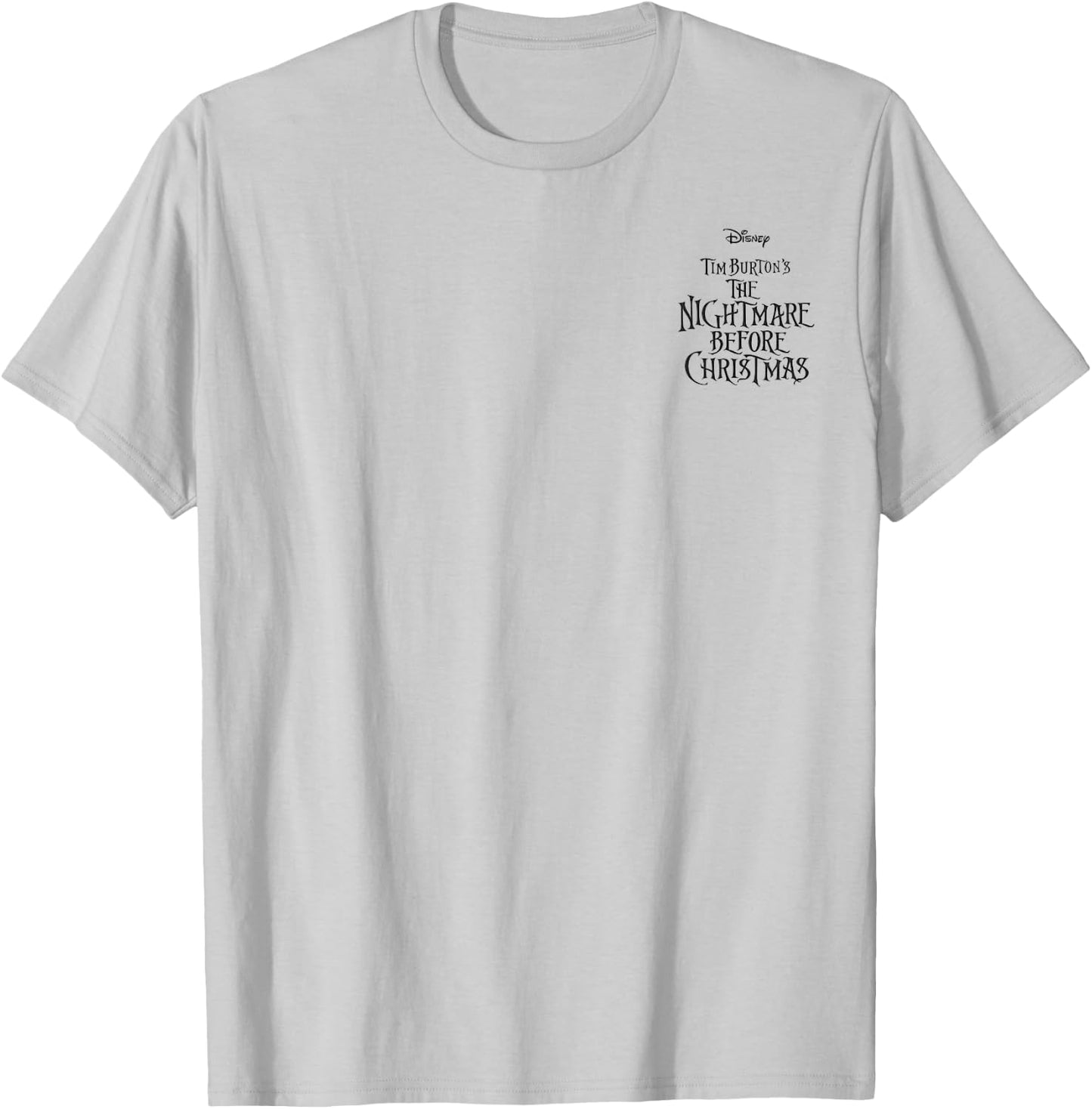 Disney Nightmare Before Christmas Group Shot Front & Back T-Shirt - T-Shirt | Ash