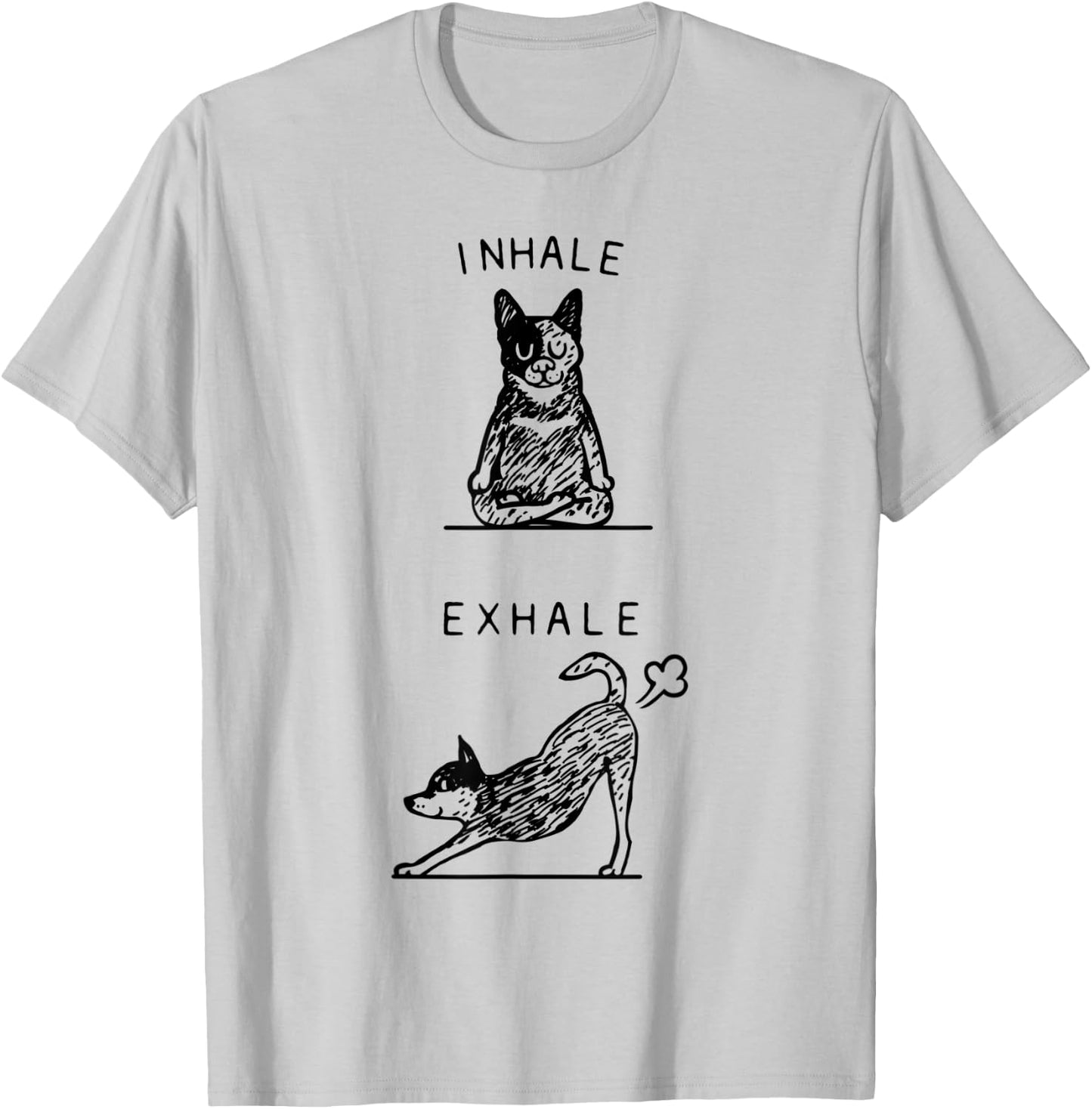 Inhale Exhale Australian Cattle Dog T-Shirt - T-Shirt | Ash