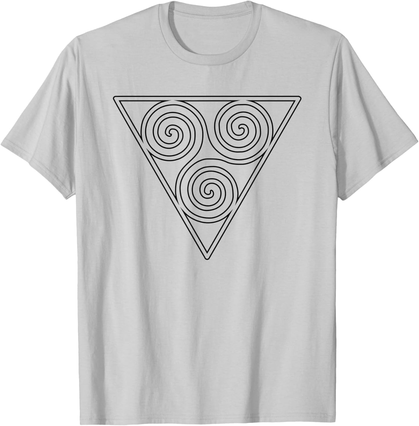 Celtic Symbol - Triskele - Triple Spiral In Triangle 2 T-Shirt - T-Shirt | Ash