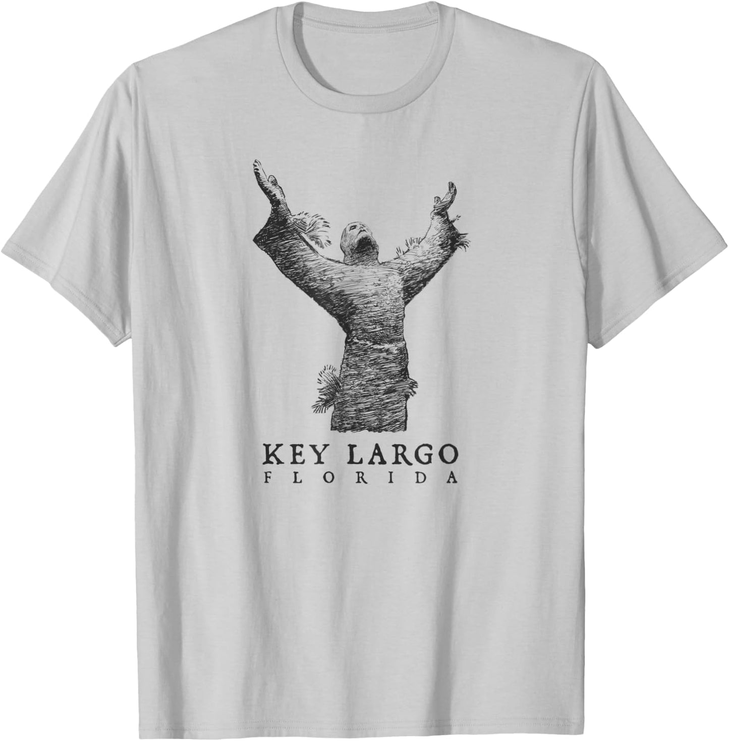 Key Largo - Christ of the Abyss - Scuba Diving Pennekamp T-Shirt - T-Shirt | Ash