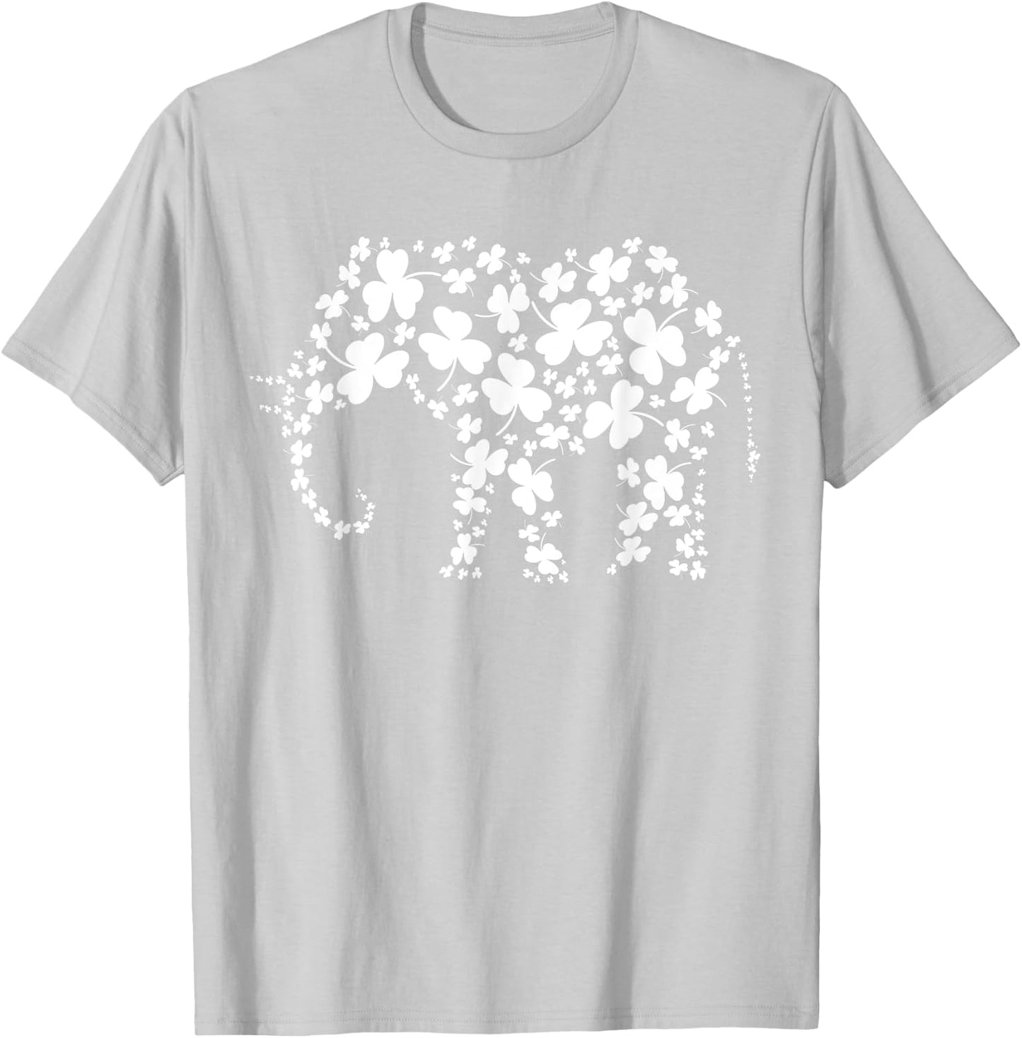 Elephant Irish Clover Shamrocks 4 Leaf St Patrick's Day T-Shirt - T-Shirt | Ash
