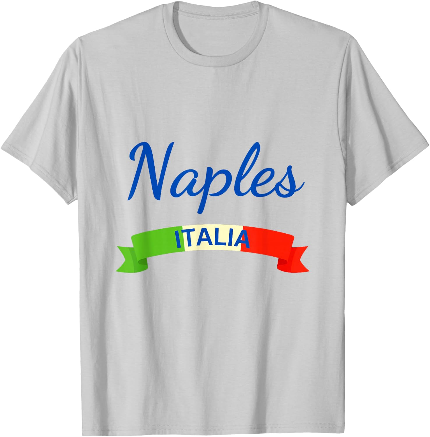 Naples Italy Flag Roma Italia Souvenir Matching Italian T-Shirt - T-Shirt | Ash