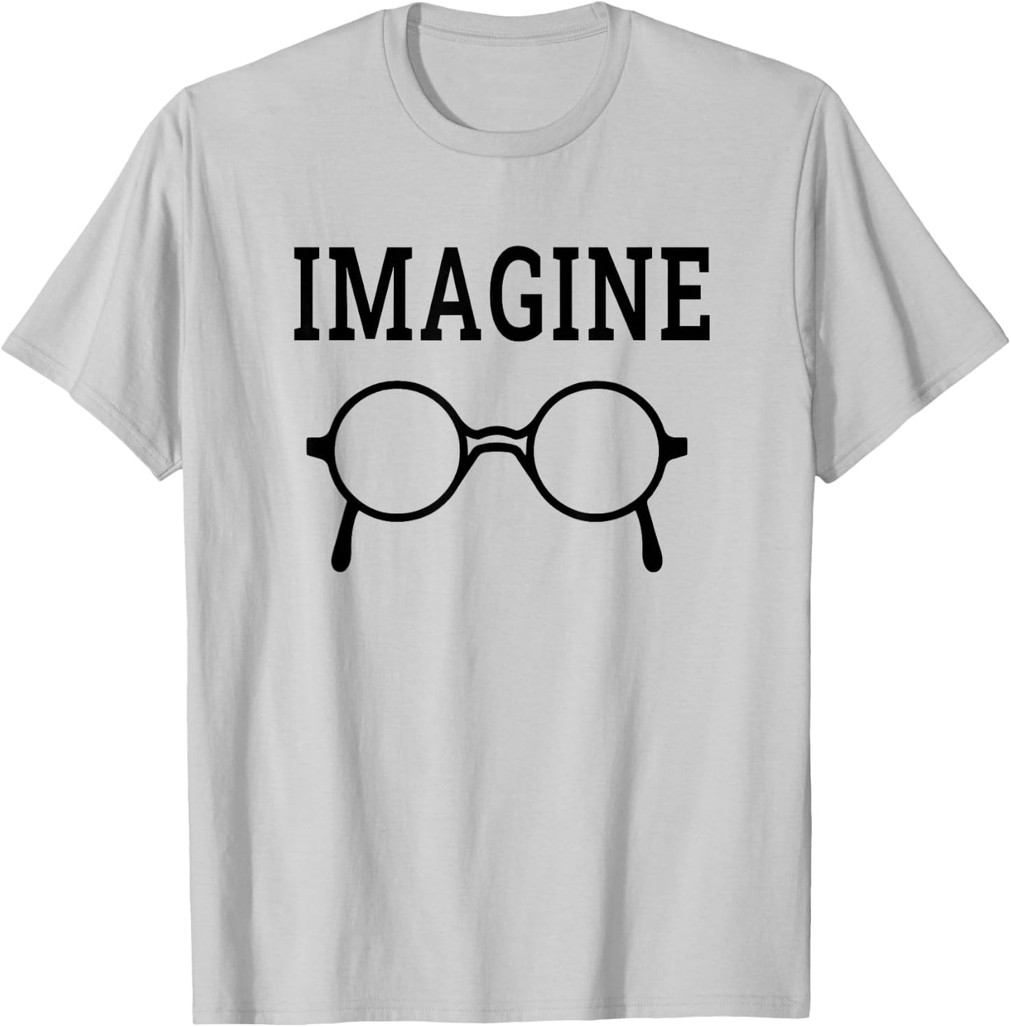 Imagine Peaceful Lennon Glasses No War Peace Vintage Gift T-Shirt - T-Shirt | Ash