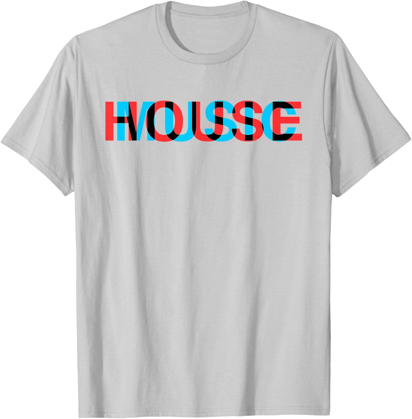 House Music Glitch Optical Illusion - EDM Rave DJ T-Shirt - T-Shirt | Ash