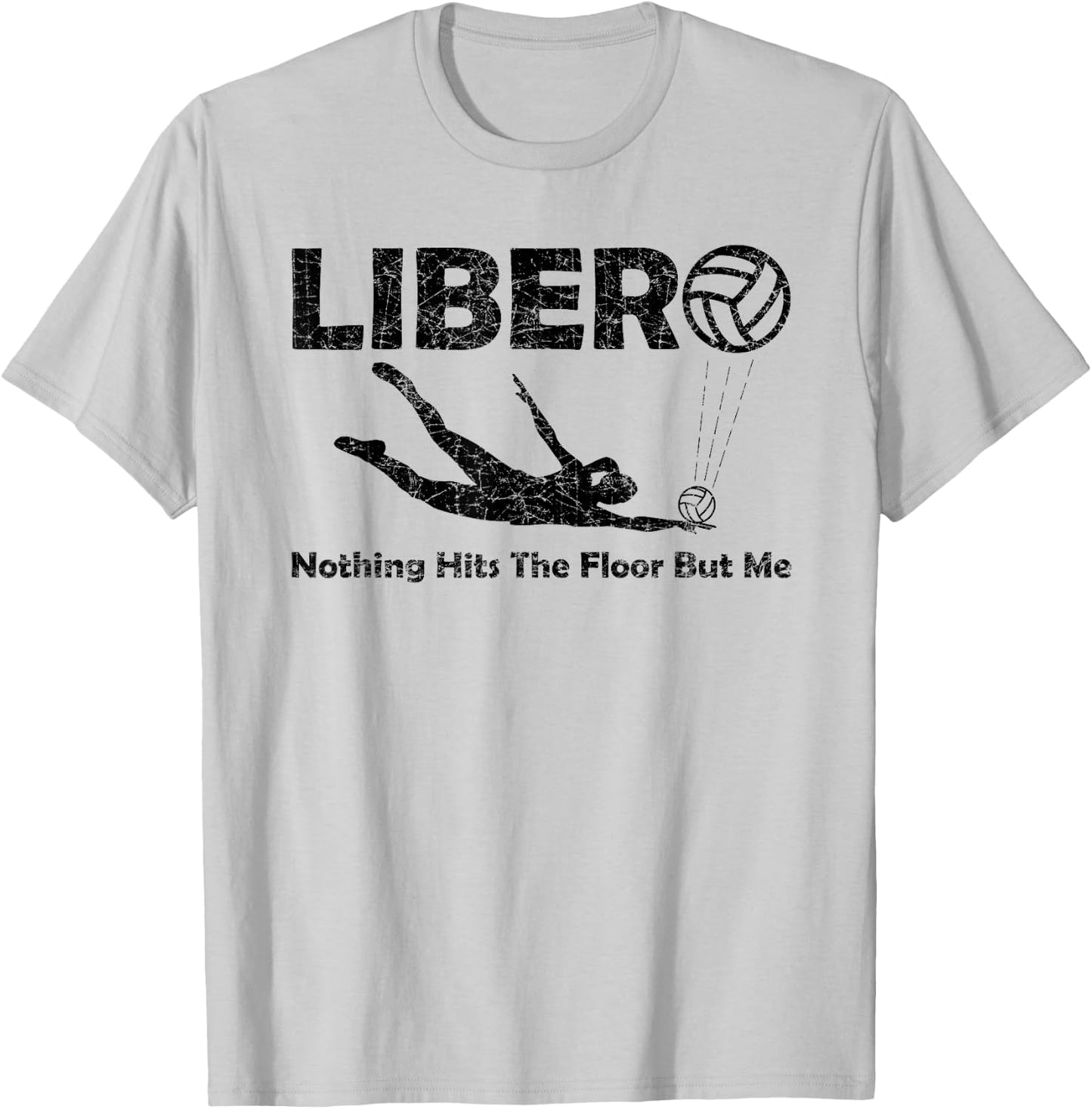 Libero Volleyball Player, Defensive Specialist, VBall Game T-Shirt - T-Shirt | Ash